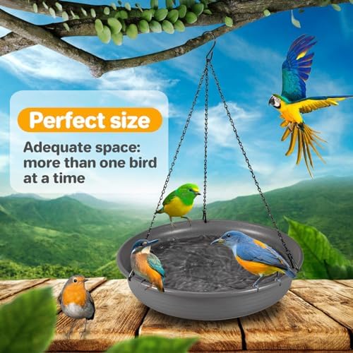 CARGEN Hanging Bird Bath Bowl - Window Bird Water Feeder Tray for Outdoors