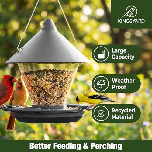 Kingsyard Wild Bird Feeder for Outdoors Hanging