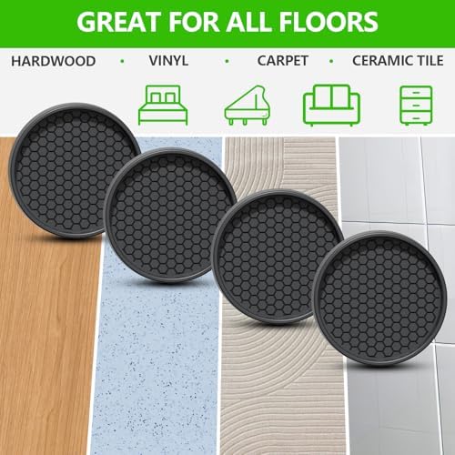 Non Slip Furniture Pads- 4PCS 3" Round Anti Skid Grippers Floor Protectors