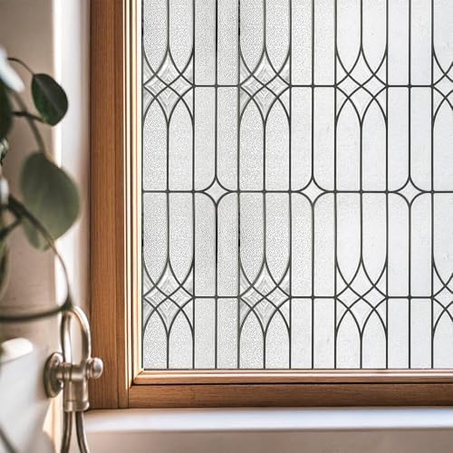 ADD.HERES Window Privacy Film, Glass Decorative Static Cling, 17.5" x 78.7"