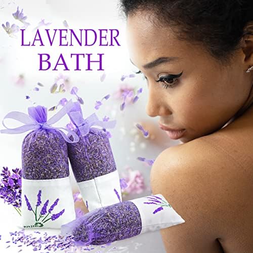 8 Packs French Lavender Sachets for Drawers and Closets Fresh Scents