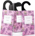 Large 12 Packs Lilac Hanging Scented Sachets Long-Lasting Closet Deodorizer Air Freshener Fabric Refresher Odor Eliminator for Drawer Home Fragrance Gift Set