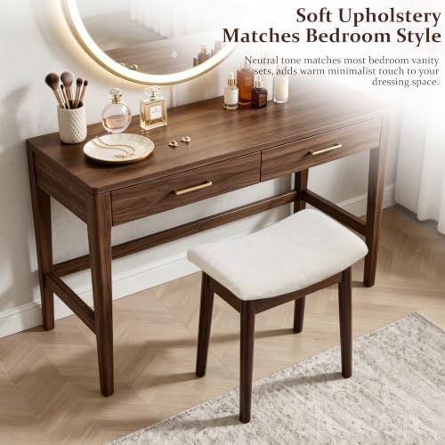 Royal Windsor Vanity Stool, 18" H Makeup Chair,Small Ottoman Stool