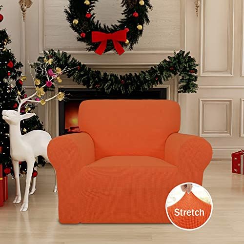 Easy-Going Stretch Chair Slipcover with Arm Washable Orange