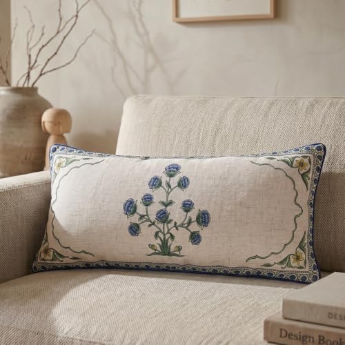 patdrea Designer French Vintage Throw Pillow Cover,12"x28"