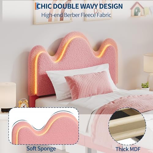 IDEALHOUSE Queen Bed Frame with LED Headboard and Under-Bed Drawer, Metal