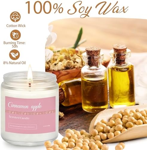 Scented Candles Gift Set for Women, 6-Pack Fall Soy Candles for Home Decor