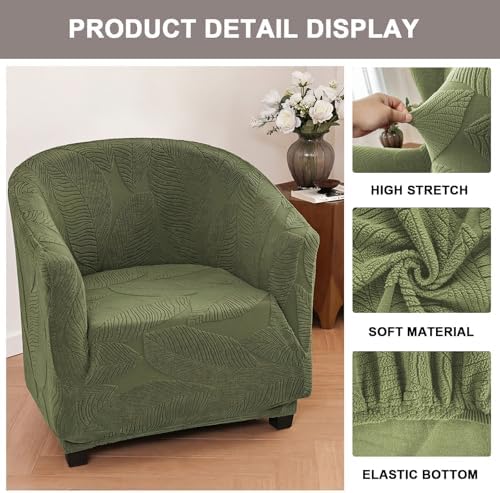 Eco-Ancheng Club Chair Slipcover Tub Chair Cover Stretch Armchair Covers
