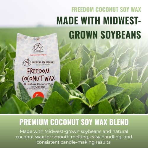 American Soy Organics Freedom Coconut Soy Wax Beads, Candle Wax, 10 lbs