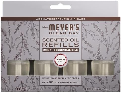 MRS. MEYER'S CLEAN DAY Premium Scented Oil , Lavender, 4 Refills