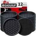 Non Slip Furniture Pads for Hardwood Floors - 12PCS 2" Caster Cups, Round