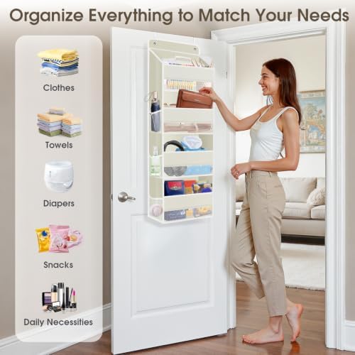 2 Pcs Over The Door Organizer Large Capacity Hanging Storage Room Organizer