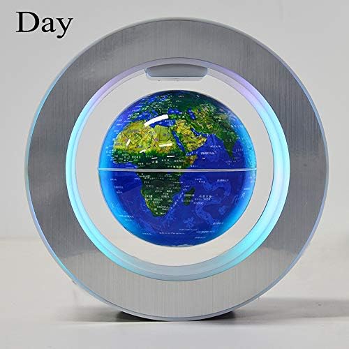 Magnetic Levitation Floating World Map with Constellations LED Light Globe 2 in 1 Anti Gravity Suspending in The Air Decoration Gadget (Blue 6 inch)