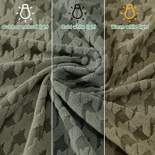 MAXIJIN Stretch Couch Cover Sofa Covers for 3 Cushion Couch (71"-91" Washable Sofa Slipcovers with Non-Slip Foam & Elastic Strap, Dog Cat Pet Friendly Furniture Protector (Large, Army Green)