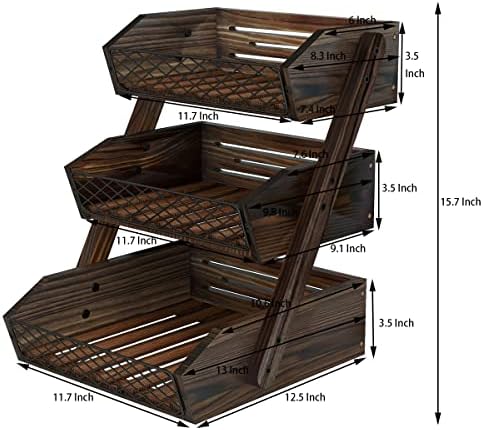 Dorhors Fruit Basket for Kitchen Counter Organizer,Fruit Bowl Stand Storage