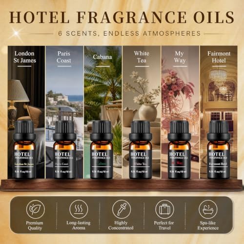 Hotel Collection Luxury Scent for Diffuser Oils Set Inspired by Iconic 5-Star Hotels- Aromatherapy Essential Oils for Diffuser & Home Scenting