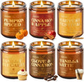 AOOVOO 6 Pack Fall Candles Set - 42oz Autumn Candle Gift for Home Scented