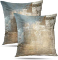 Throw Pillow Covers for Couch, 20x20 Inch, Set of 2, Beige Grey