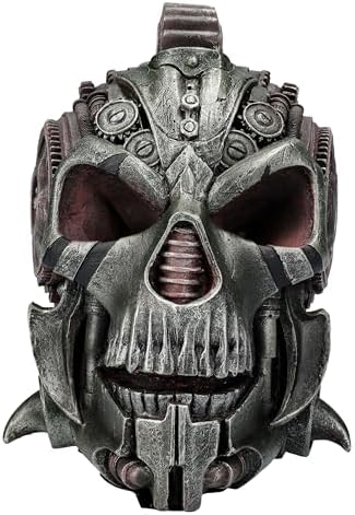 Pacific Giftware Detailed Diesel Punk Skull Figurine 6" Steampunk Decor with Rusty Bronze Finish Gears and Industrial Design Perfect for Desk Display or Home Decor