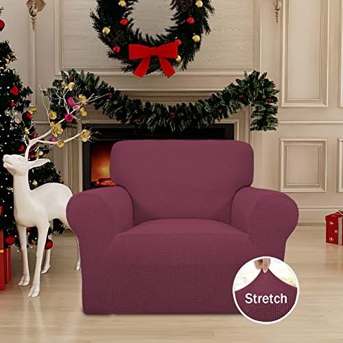 Easy-Going Stretch Chair Slipcover with Arm Washable ASH Rose