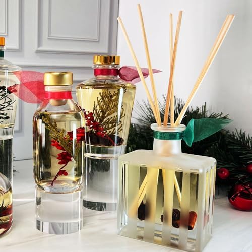 Reed Diffuser Set, Revive Eucalyptus Scented Oil Diffuser with Sticks, Home Fragrance Accessories for Bathroom Shelf Decor, Aroma Diffusers for Home or Office Desk, USA Made