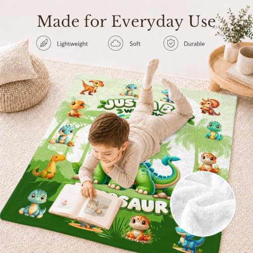 Dinosaur Blanket for Boys, Kids Dinosaur Gifts for Toddlers
