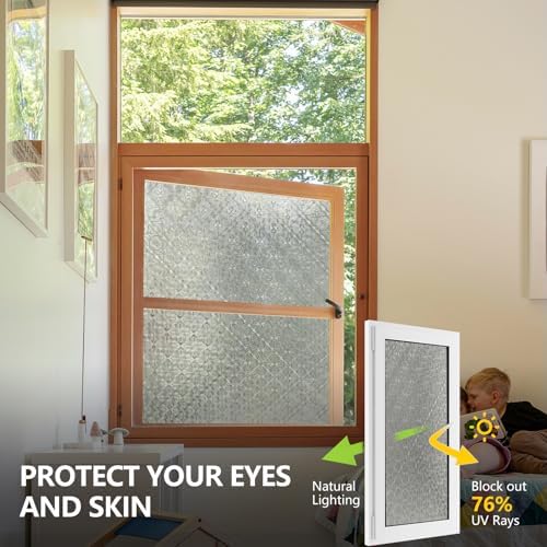 ADD.HERES Window Privacy Film, Glass Decorative Static Cling, 29.5" x 78.7"