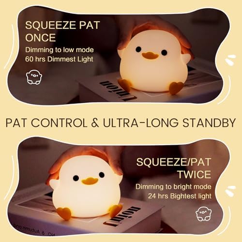 YR YRHH-PET Duck Cute Lamp, Squishy Night Light, Kids Gifts Baby Room Decor