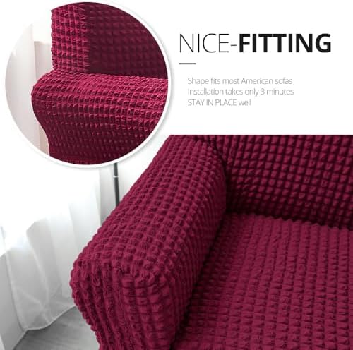 NICEEC Loveseat Covers Washable Love Seat Couch Covers Slipcover with Skirt