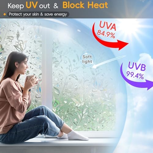 Dwersty Window Privacy Film 17.5 inch * 78.74 inch