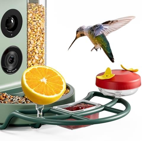 Kiwibit Complete Accessory Kit DIY Add-Ons Including Mini Hummingbird Feeder, 2 Fruit Holders, Jelly Feeder (Smart Bird Feeder NOT Included), Compatible with Kiwibit Bird Feeder