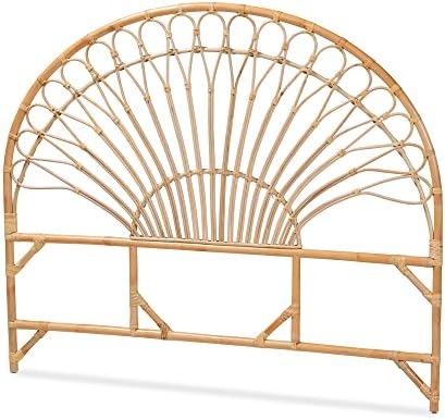 Bali & pari Devereaux Modern Bohemian Natural Rattan Queen Size Standalone Headboard