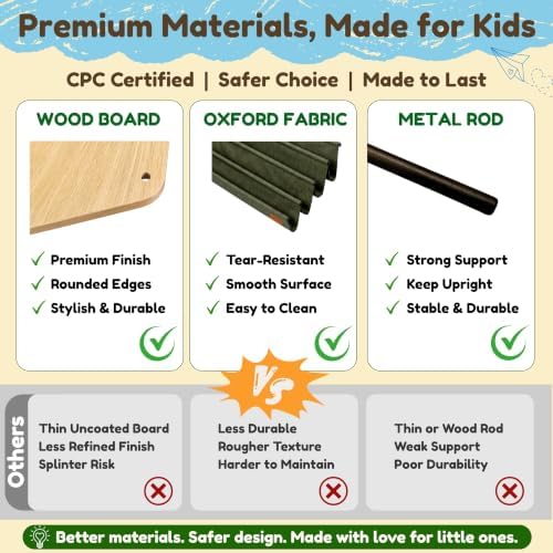 PERFNIQUE Montessori Kids Bookshelf, Wooden Front-Facing Baby Bookcase Organizer for Toddlers, 4-Tier Sling Decorative Book Rack with Deep Pockets for Kid Rooms, Nursery, Playroom & Reading Corner