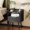 Huuger Nightstand with Charging Station, USB-C Port, End Table
