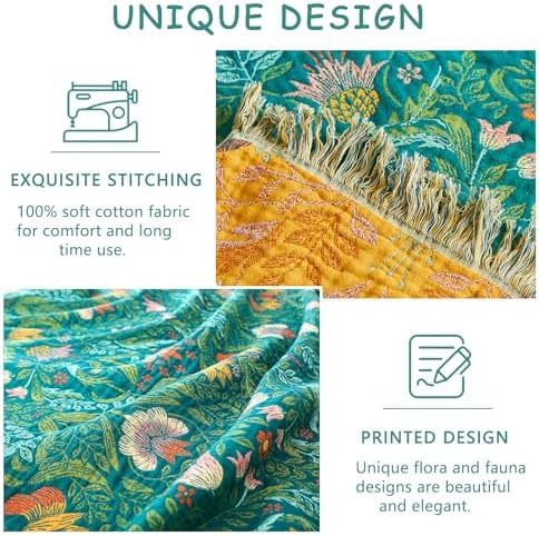 Boho Throw Blanket - 100% Cotton Soft Breathable for Adults 50"x60"