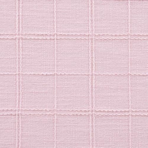 ZeeMart Linen Checked Farmhouse Table Runner, 13x60 Inches Pink