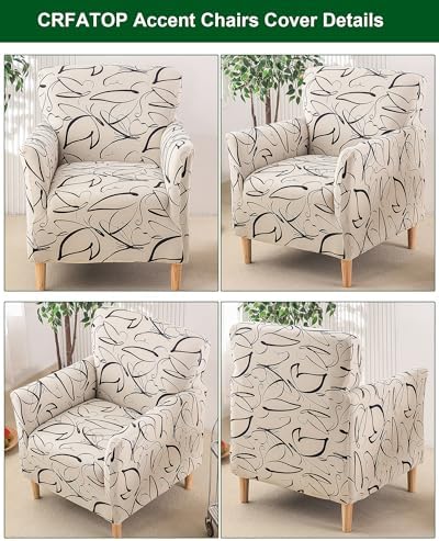 CRFATOP Accent Chair Cover, Stretch Armchair Slipcover for Living Room,48