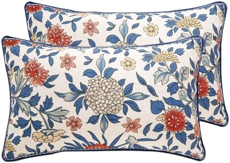 patdrea Designer Vintage French Throw Pillow Cover,12"x20",Set of 2