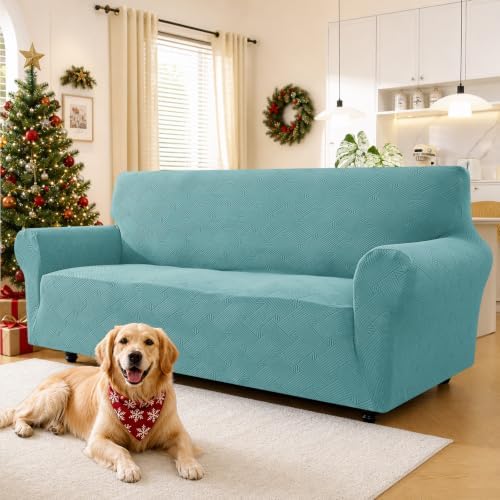XINEAGE XL Sofa Slipcover Pet Friendly, Stretch Couch Cover,Light Blue