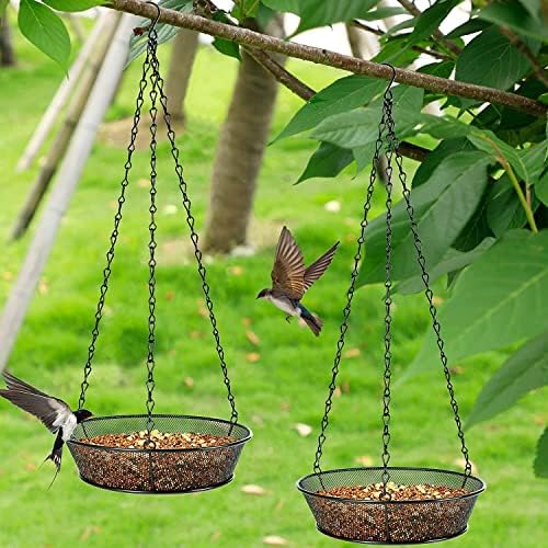 Bird Feeder, Hanging Platform Bird Feeder, Mesh Tray