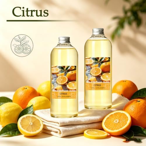 SCENTORINI Citrus Diffuser Reed Diffuser Refill Oil, 33.81 Fl Oz