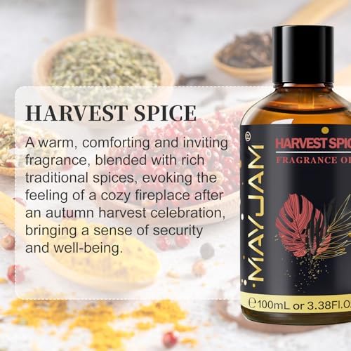 MAYJAM Harvest Spice Fragrance Oil for Diffusers for Home, 3.38FL.OZ