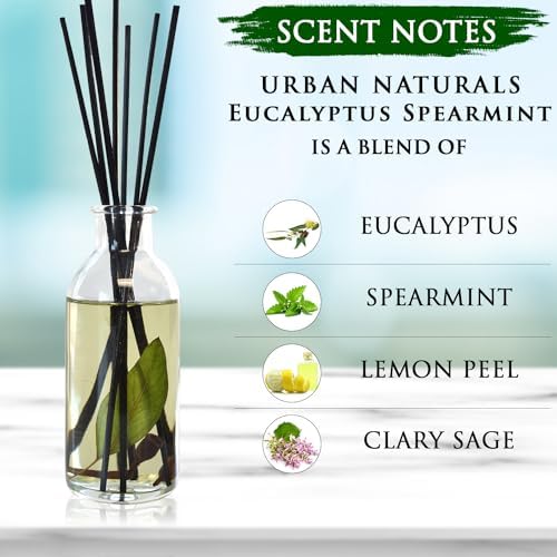 Urban Naturals Reed Diffuser Set, Eucalyptus Spearmint - Stress Relief