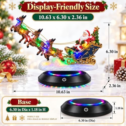 Floating Santa Sleigh with Reindeer, Magnetic Levitation Christmas Decor