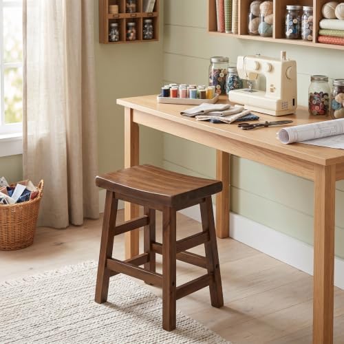Alaterre Furniture Durango Solid Wood Rustic Single Bar Stool, Natural, 20”