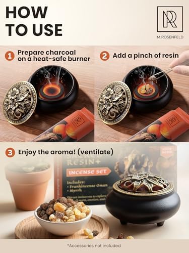 Frankincense Oman & Myrrh Incense Set - 100% Natural Aromatic Tree Gum Sap, Enhances Meditation - 2 x 40g