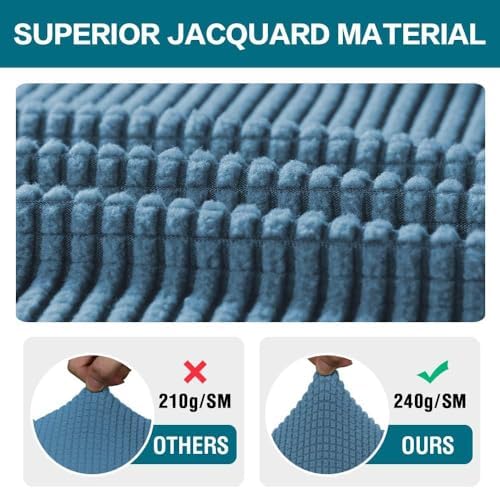 Turquoize Stretch Armrest Covers for Chairs and Sofas Couch Arm Covers for Sofa Spandex Jacquard Armrest Cover Anti-Slip Furniture Protector Armchair Slipcovers for Recliner Set of 2,Dusty Blue
