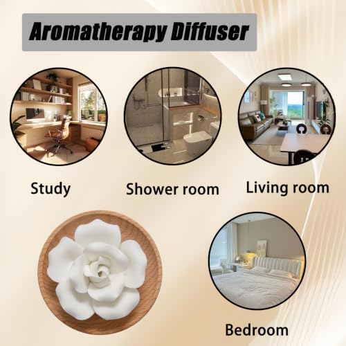 Flower Rose Wooden Pallet A Ceramic Essential Oil Mini Diffuser