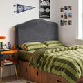 Pinmoco Twin Upholstered Headboard, Height Adjustable Velvet, Dark Grey
