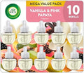 Air Wick Plug In Refills Vanilla & Pink Papaya, Essential Oils,10 Count